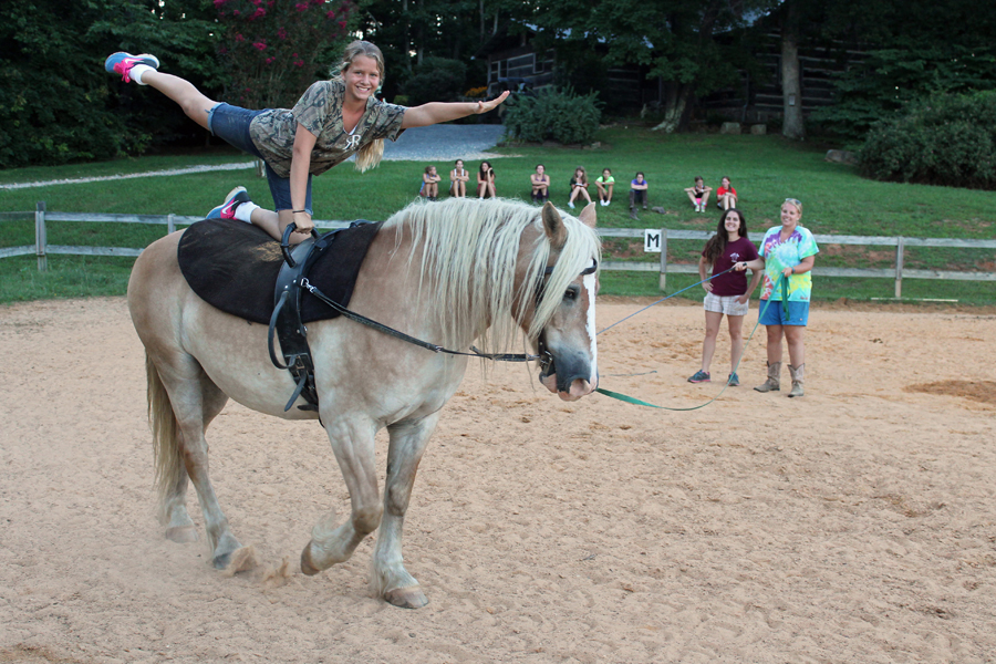 Vaulting Lessons - Valley View Equestrian Camp for Girls